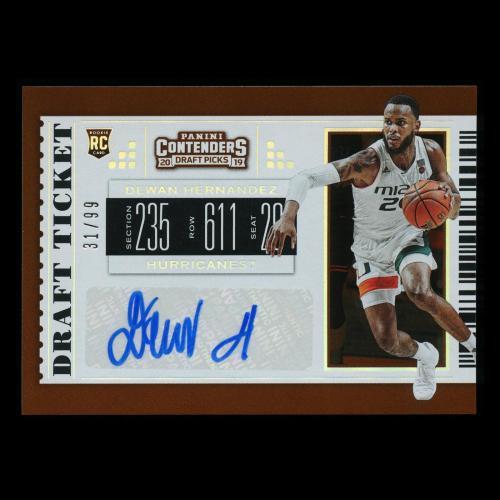 Dewan Hernandez 2019 Contenders Draft Picks Draft Ticket Raptors 31/99