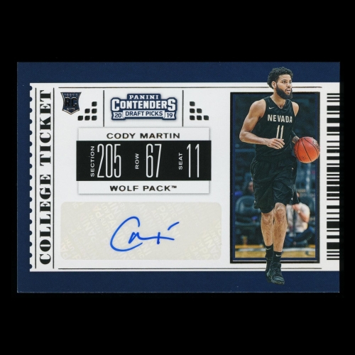 Cody Martin RC 2019-20 Contenders Draft Picks Rookie Auto Wolf Pack | Hornets