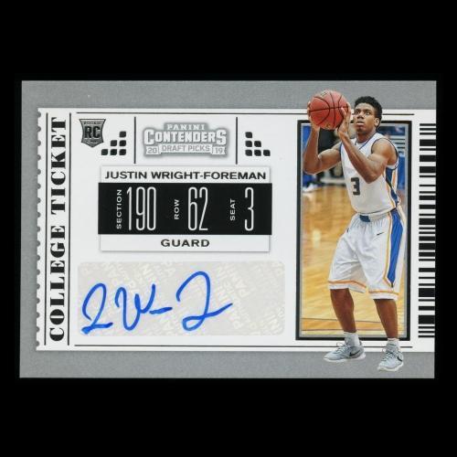 Justin Wright-Foreman 2019 Contenders Draft Picks College Ticket Auto Jazz
