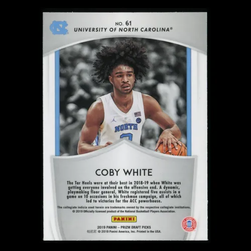 Coby White RC 2019-20 Prizm Draft Picks Rookie Crusade Tar Heels Bulls