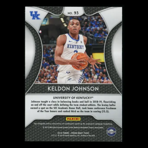 Keldon Johnson RC 2019-20 Prizm Draft Picks Rookie Wildcats | Spurs
