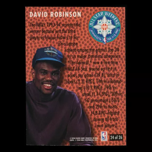 David Robinson 1994-95 Fleer Minnesota All-Star Weekend Spurs