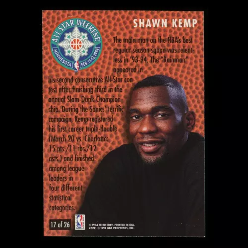 Shawn Kemp 1994-95 Fleer Minnesota All-Star Weekend Supersonics