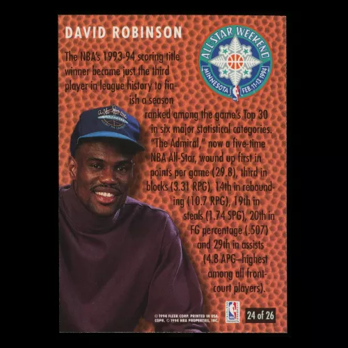 David Robinson 1994-95 Fleer Minnesota All-Star Weekend Spurs