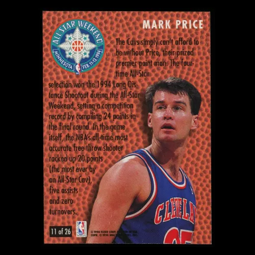 Mark Price 1994-95 Fleer Minnesota All-Star Weekend Cavaliers