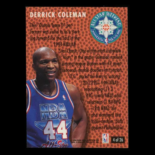 Derrick Coleman 1994-95 Fleer Minnesota All-Star Weekend Nets