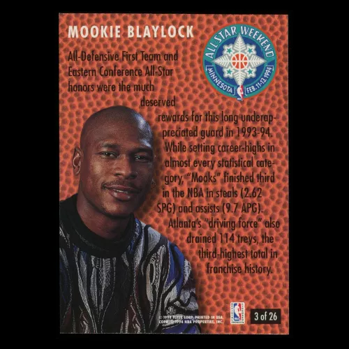 Mookie Blaylock 1994-95 Fleer Minnesota All-Star Weekend Hawks