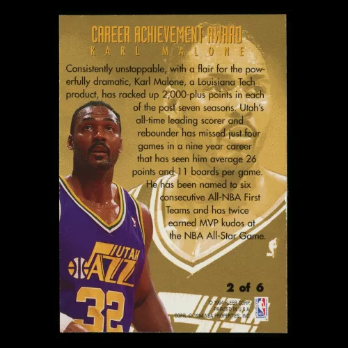 Karl Malone 1994-95 Fleer Career Achievement Jazz