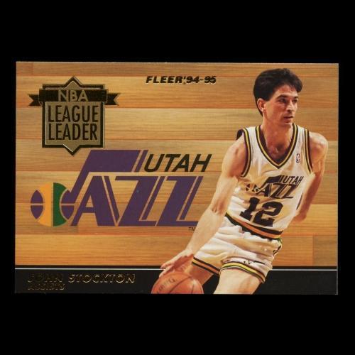 John Stockton 1994-95 Fleer NBA League Leader Jazz