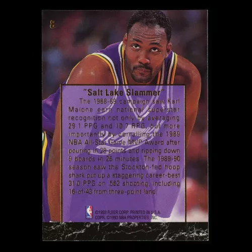 Karl Malone 1993-94 Ultra Career Highlights Jazz