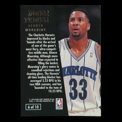 Alonzo Mourning 1994-95 Ultra Double Trouble Hornets