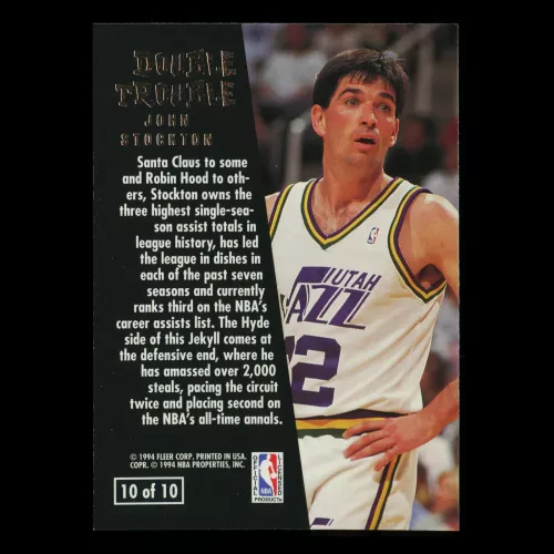 John Stockton 1994-95 Ultra Double Trouble Jazz
