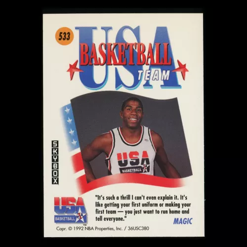 Earvin Johnson 1991-92 Skybox USA Basketball Lakers