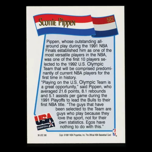 Scottie Pippen 1991-92 Hoops USA Basketball Bulls