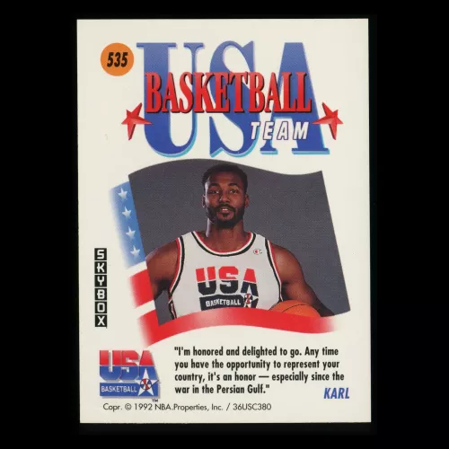 Karl Malone 1991-92 Skybox USA Basketball Jazz