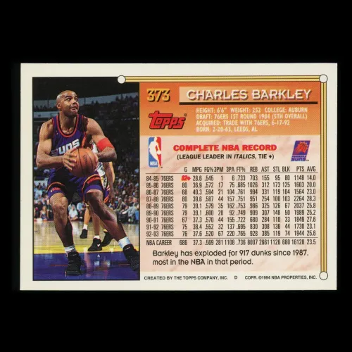 Charles Barkley 1993-94 Topps Suns