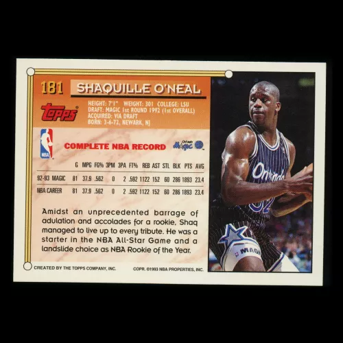Shaquille O'Neal 1993-94 Topps Magic