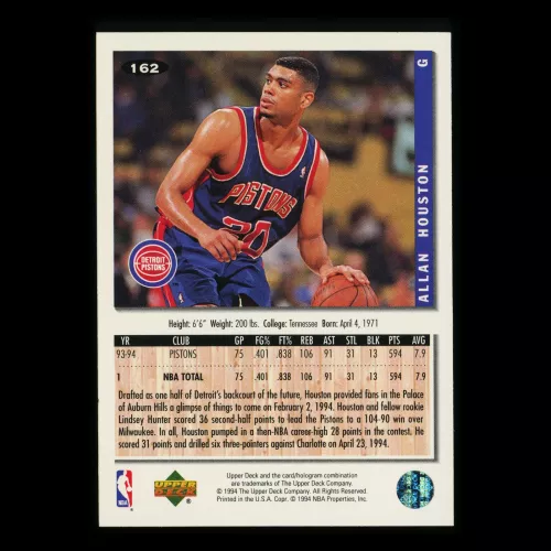Allan Houston 1994-95 UD Collector's Choice Pistons