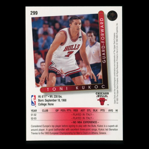 Toni Kukoc 1993-94 Upper Deck Bulls
