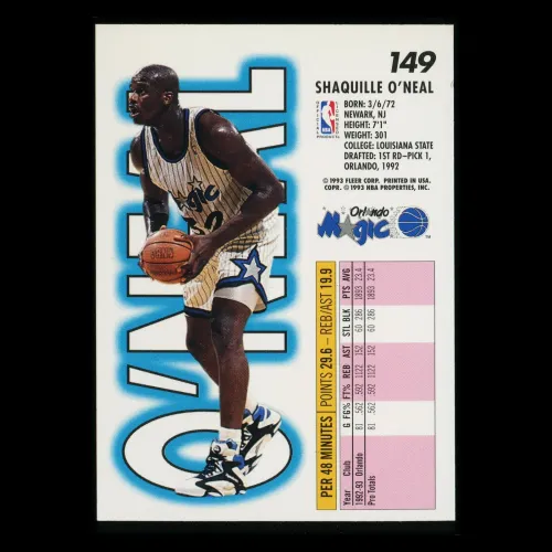 Shaquille O'neal 1993-94 Fleer Magic