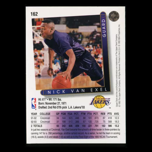 Nick Van Exel 1993-94 Upper Deck Rookie Lakers