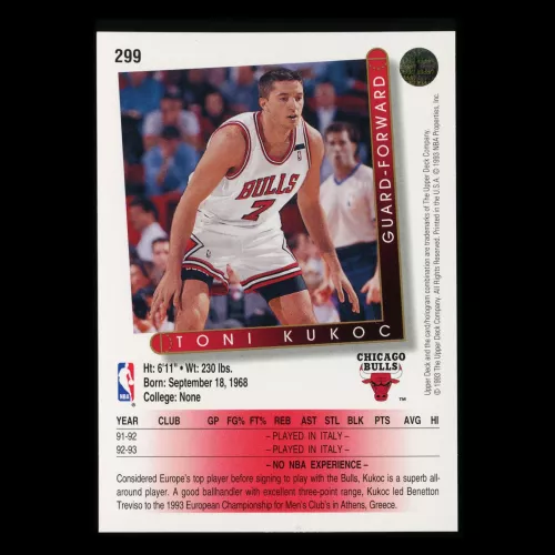 Toni Kukoc 1993-94 Upper Deck Bulls