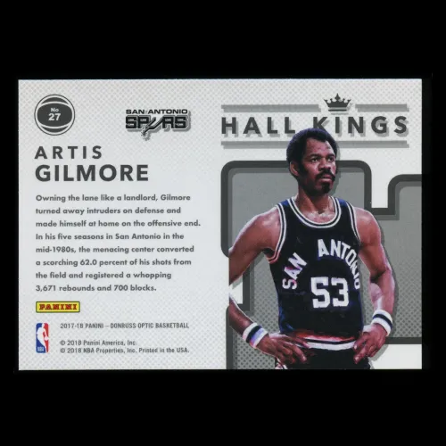 Artis Gilmore 2017-18 Optic Hall Kings Spurs