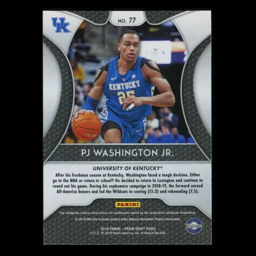 PJ Washington RC 2019-20 Prizm Draft Picks Rookie Wildcats | Hornets