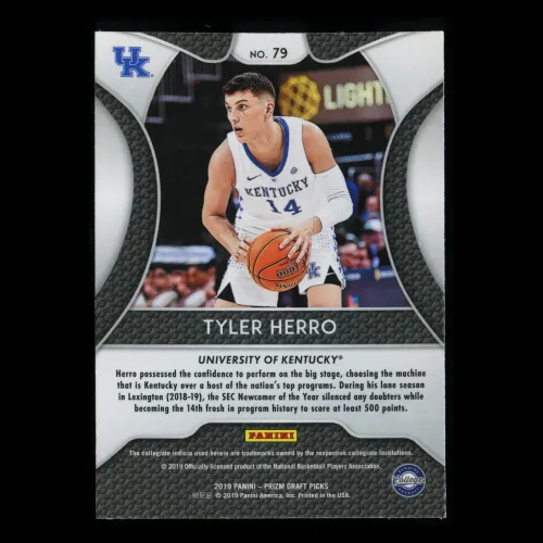 Tyler Herro RC 2019-20 Prizm Draft Picks Rookie Wildcats | Heat
