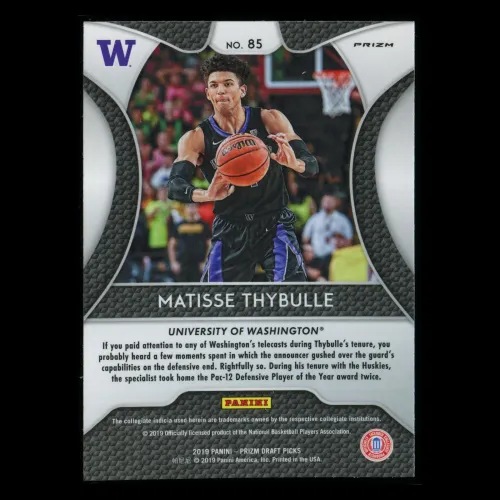 Matisse Thybulle RC 2019-20 Prizm Draft Picks Purple Rookie Huskies | 76ers