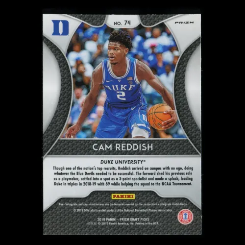 Cam Reddish RC 2019-20 Prizm Draft Picks Silver Rookie Blue Devils | Hawks