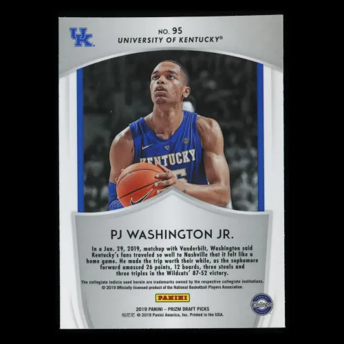 PJ Washington RC 2019-20 Prizm Draft Picks Crusade Rookie Wildcats | Hornets