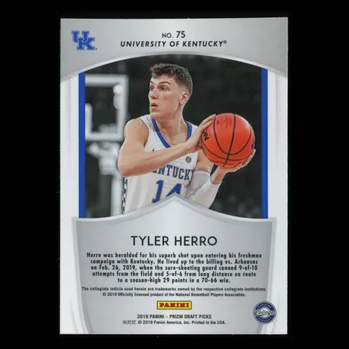 Tyler Herro RC 2019-20 Prizm Draft Picks Crusade Rookie Wildcats | Heat
