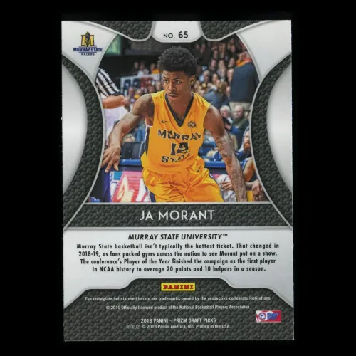 Ja Morant RC 2019-20 Prizm Draft Picks Rookie Racers | Grizzlies