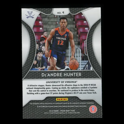 De'Andre Hunter RC 2019-20 Prizm Draft Picks Rookie Cavaliers | Hawks