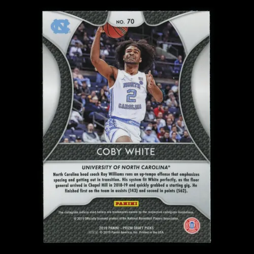 Coby White RC 2019-20 Prizm Draft Picks Rookie Tar Heels/Bulls