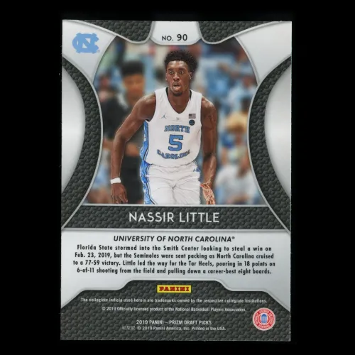 Nassir Little RC 2019-20 Prizm Draft Picks Rookie Tar Heels | Trail Blazers