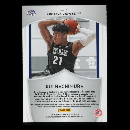 Rui Hachimura RC 2019-20 Prizm Draft Picks Crusade Rookie Bulldogs | Wizards