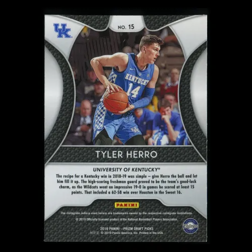 Tyler Herro RC 2019-20 Prizm Draft Picks Rookie Wildcats | Heat