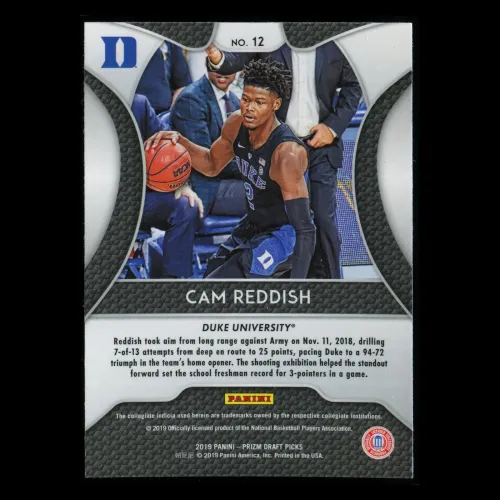 Cam Reddish RC 2019-20 Prizm Draft Picks Rookie Blue Devils | Hawks