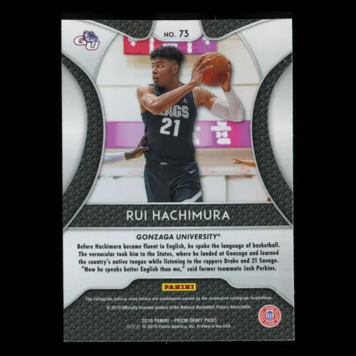 Rui Hachimura RC 2019-20 Prizm Draft Picks Rookie Bulldogs | Wizards