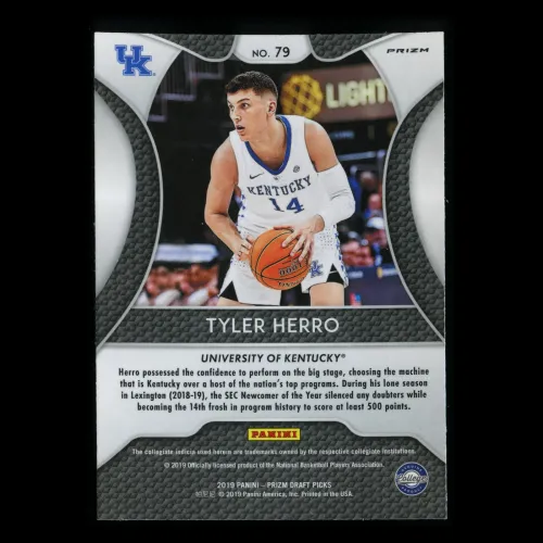 Tyler Herro RC 2019-20 Prizm Draft Picks Silver Rookie Wildcats | Heat