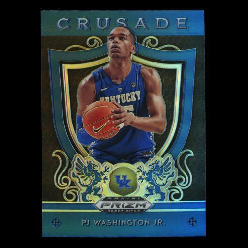 PJ Washington RC 2019-20 Prizm Draft Picks Crusade Blue Rookie Wildcats | Hornets