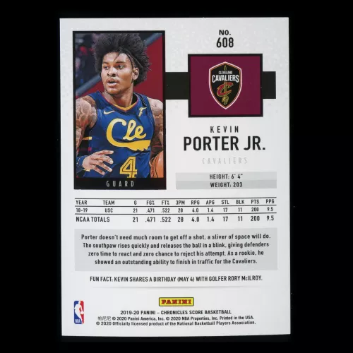 Kevin Porter Jr. RC 2019-20 Chronicles Score Rookie Cavaliers