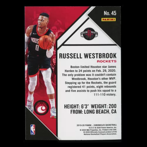 Russell Westbrook 2019-20 Chronicles Rockets