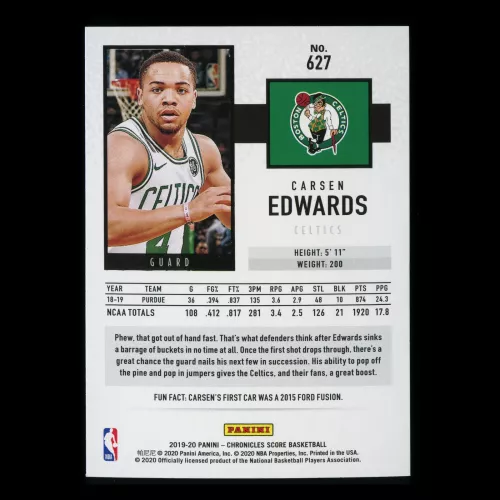 Carsen Edwards RC 2019-20 Chronicles Score Rookie Celtics