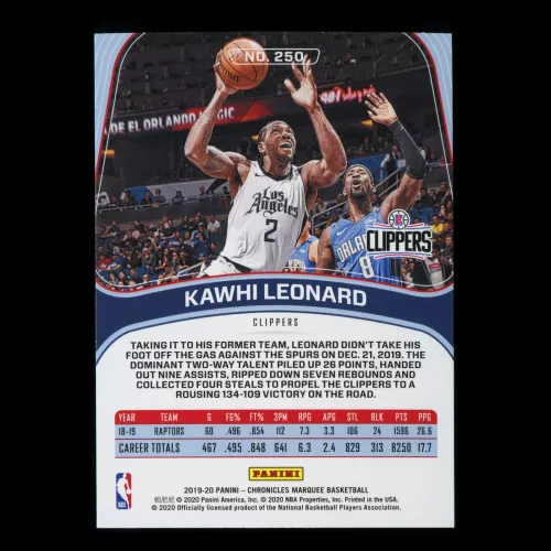 Kawhi Leonard 2019-20 Chronicles Marquee Clippers