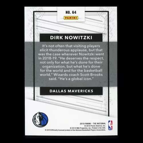 Dirk Nowitzki 2019 The National Mavericks