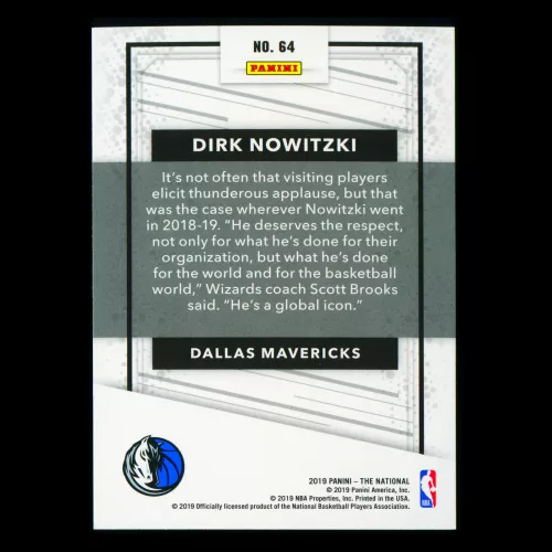 Dirk Nowitzki 2019 The National Mavericks