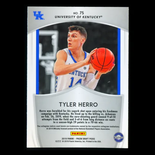 Tyler Herro RC 2019-20 Prizm Draft Picks Crusade Rookie Wildcats | Heat